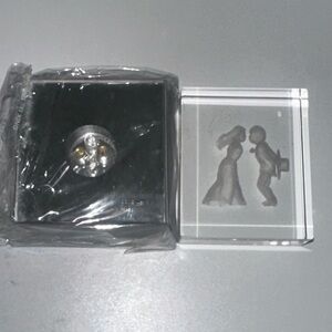 Crystal Couple Figurine with Black Base